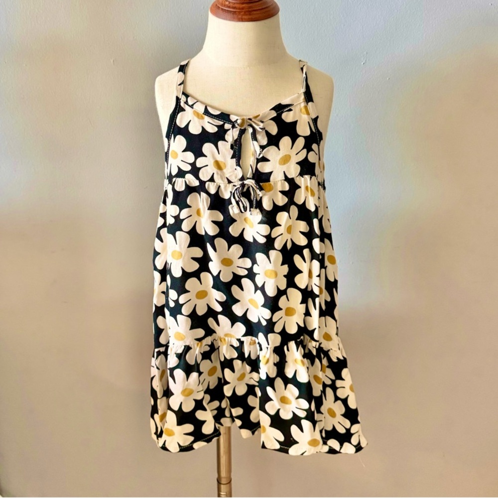 Floral 2T Toddler Dress - Black, Yellow and White